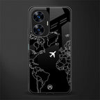 airplane flying wanderlust back phone cover | glass case for realme c55