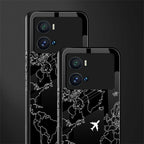 airplane flying wanderlust back phone cover | glass case for iQOO 9 Pro