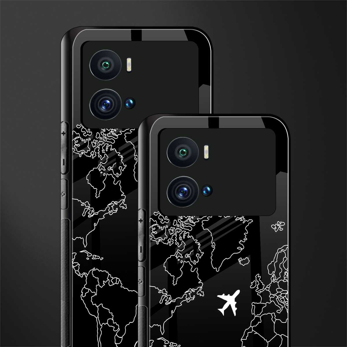 airplane flying wanderlust back phone cover | glass case for iQOO 9 Pro