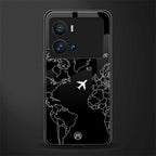 airplane flying wanderlust back phone cover | glass case for iQOO 9 Pro