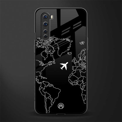 airplane flying wanderlust glass case for oneplus nord ac2001 image