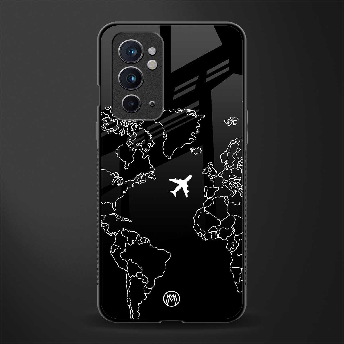 airplane flying wanderlust glass case for oneplus 9rt image