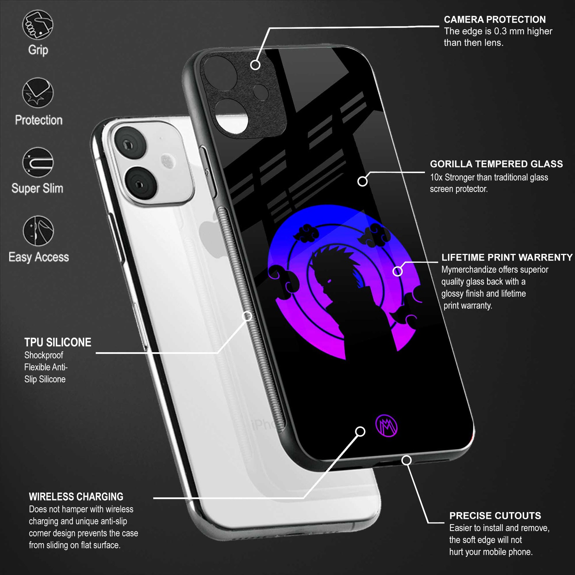 akatsuki minimalistic glass case for realme x7 image-4