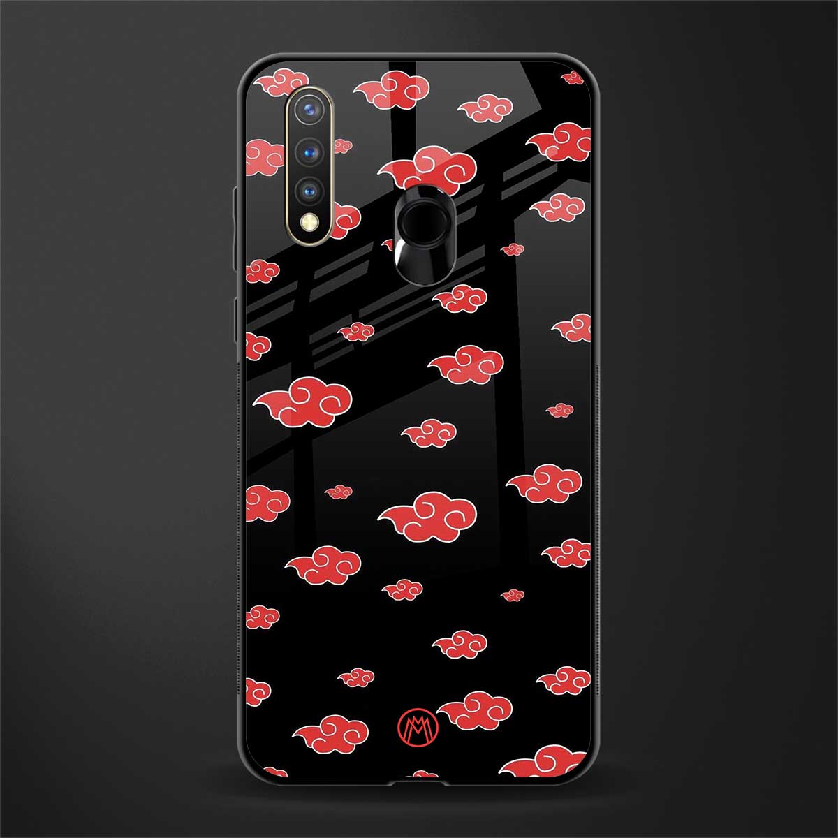 akatsuki naruto anime glass case for vivo u20 image