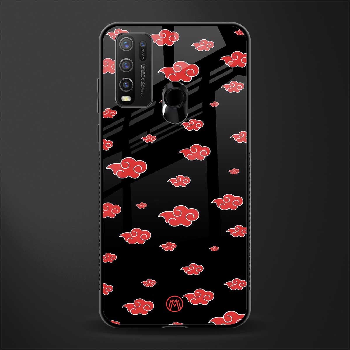 akatsuki naruto anime glass case for vivo y30 image