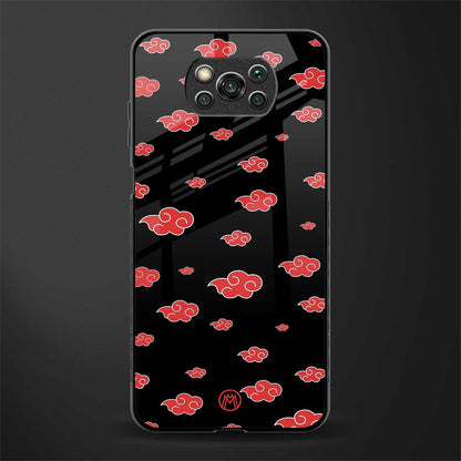 akatsuki naruto anime glass case for poco x3 pro image