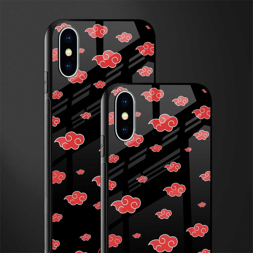 akatsuki naruto anime glass case for iphone xs image-2