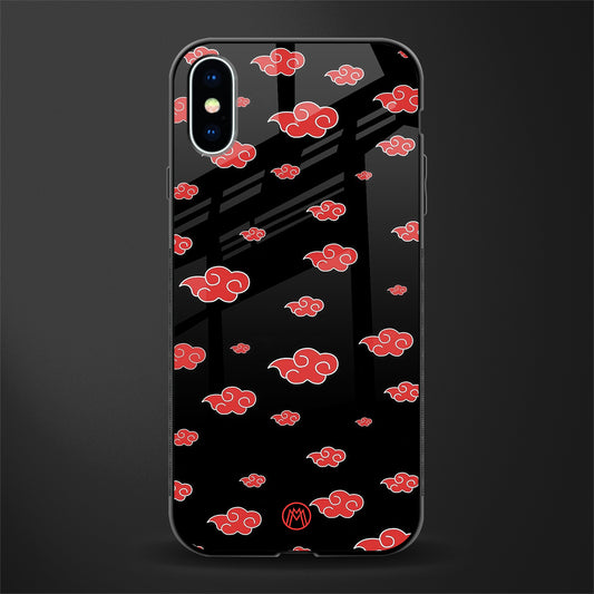 akatsuki naruto anime glass case for iphone xs image