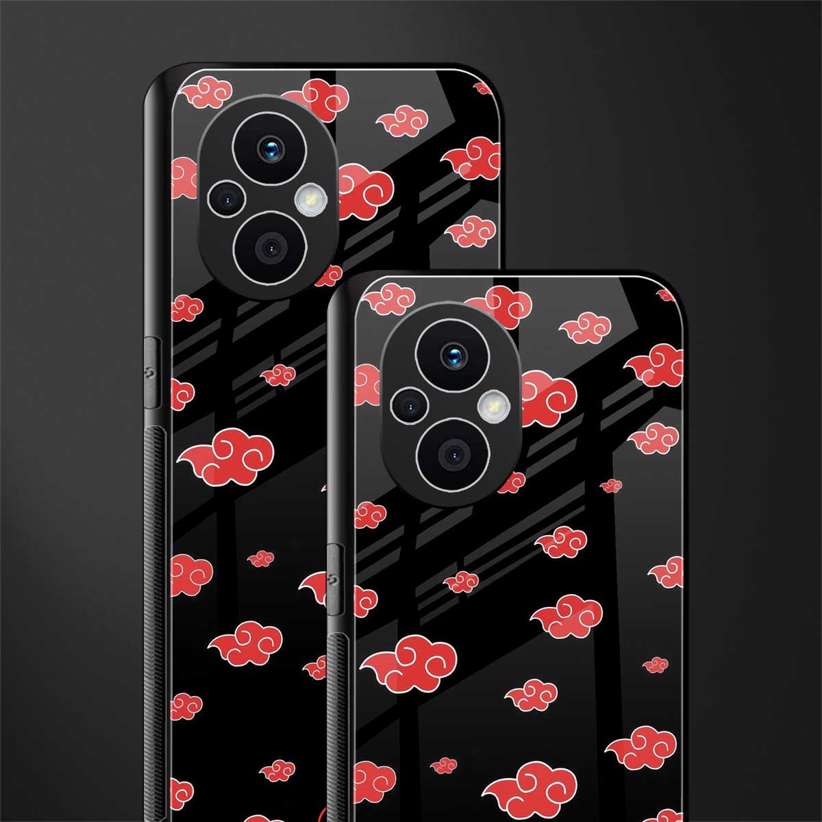 akatsuki naruto anime back phone cover | glass case for oppo f21 pro 5g