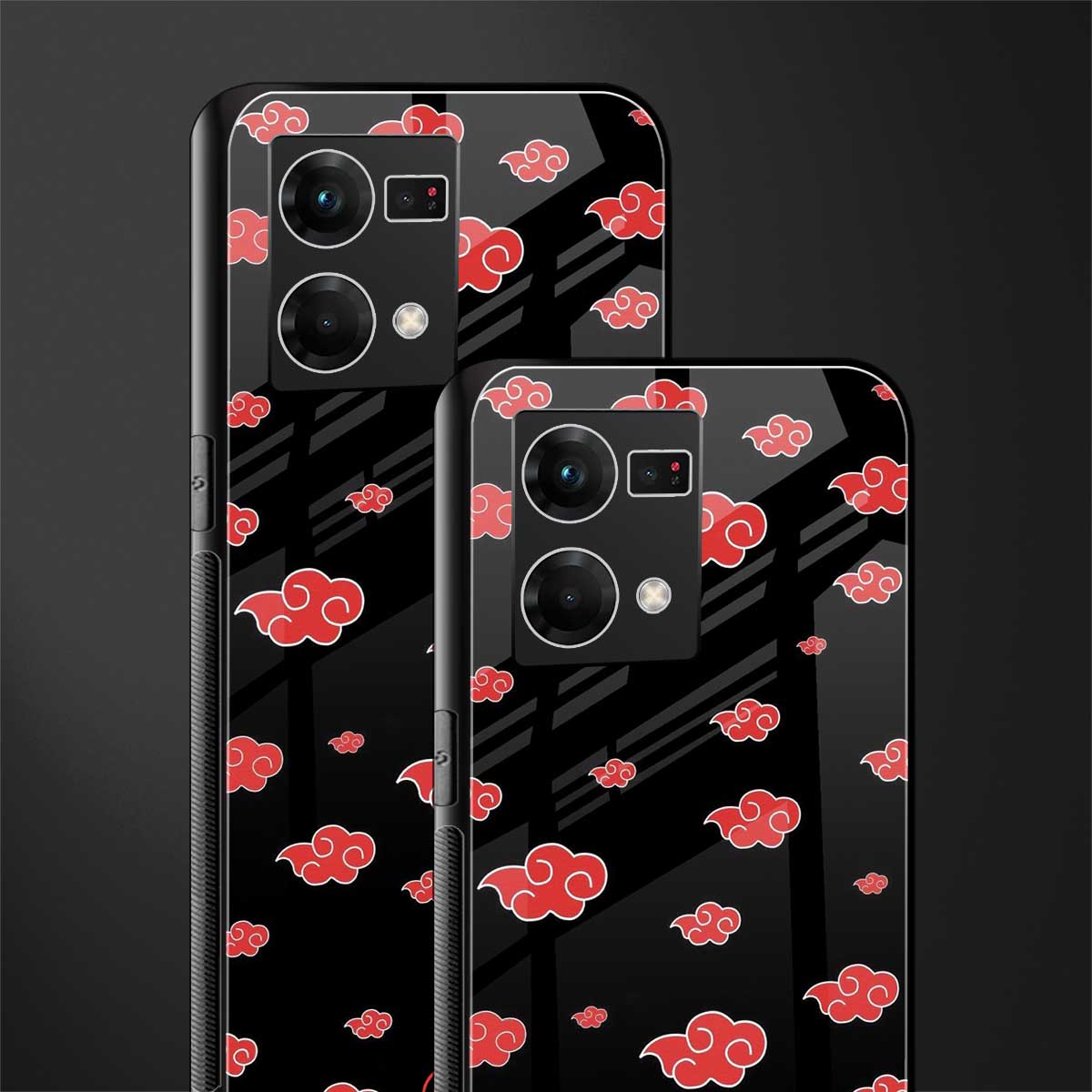 akatsuki naruto anime back phone cover | glass case for oppo f21 pro 4g