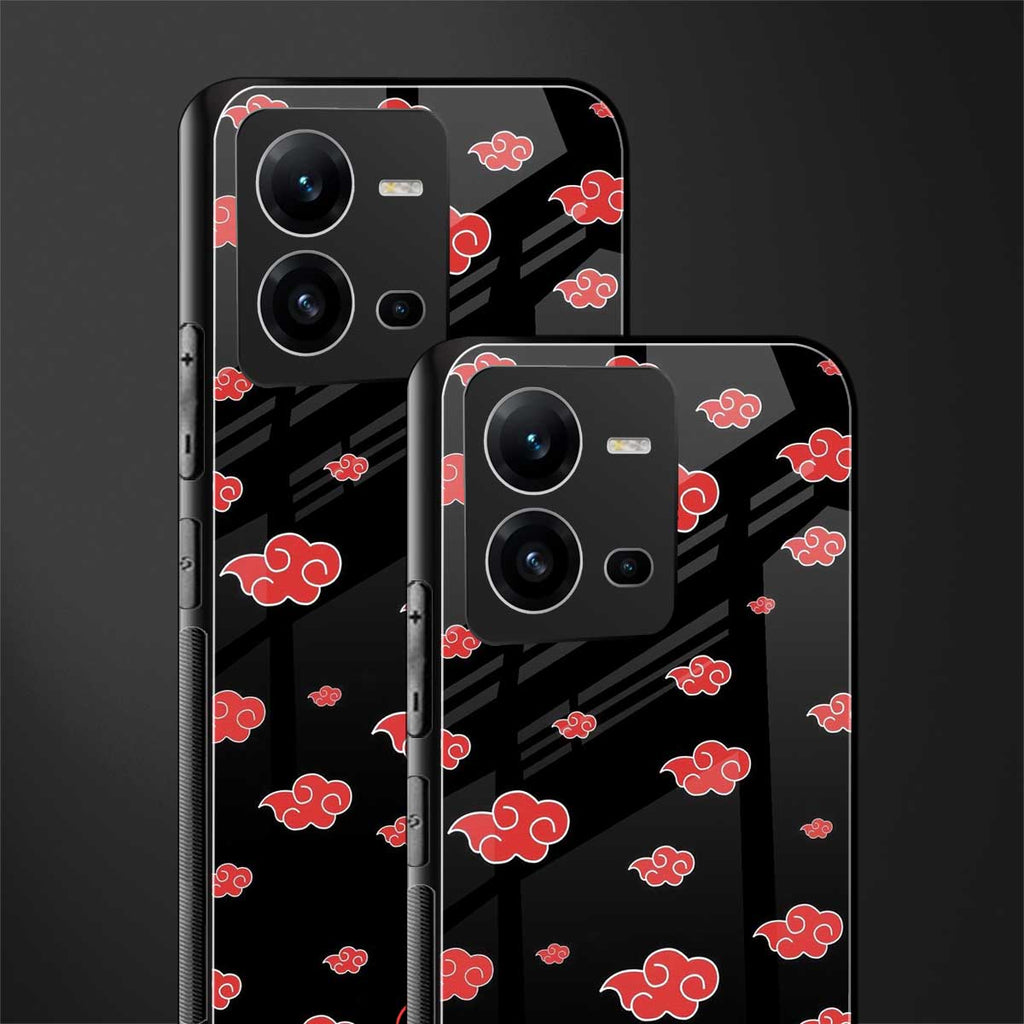 akatsuki naruto anime back phone cover | glass case for vivo v25-5g