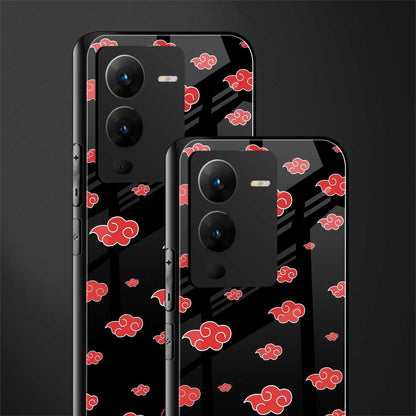 akatsuki naruto anime back phone cover | glass case for vivo v25 pro 5g