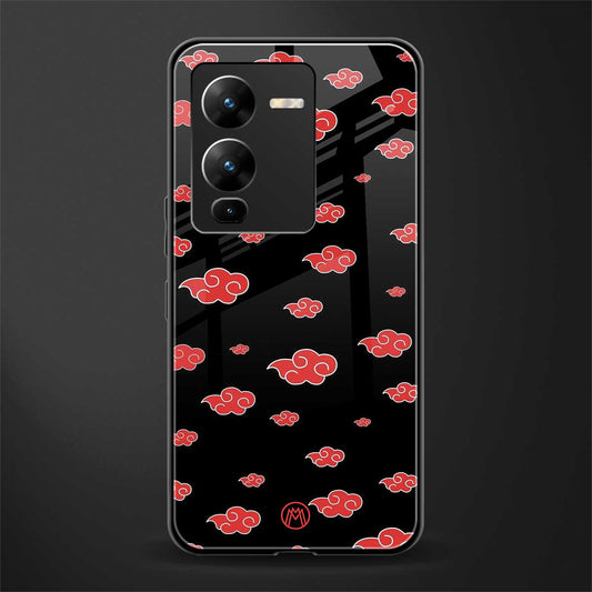 akatsuki naruto anime back phone cover | glass case for vivo v25 pro 5g