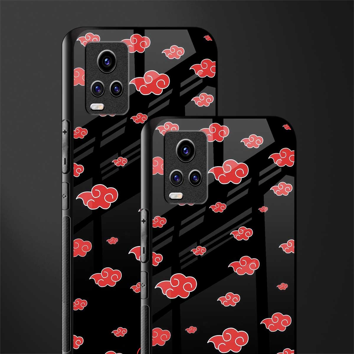 akatsuki naruto anime back phone cover | glass case for vivo v21e 4g