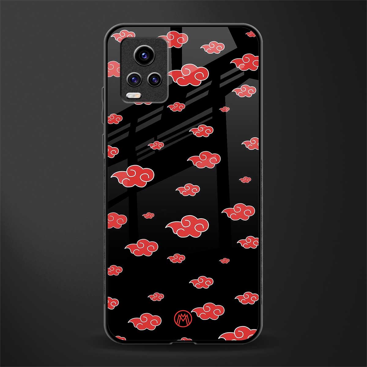 akatsuki naruto anime back phone cover | glass case for vivo v21e 4g