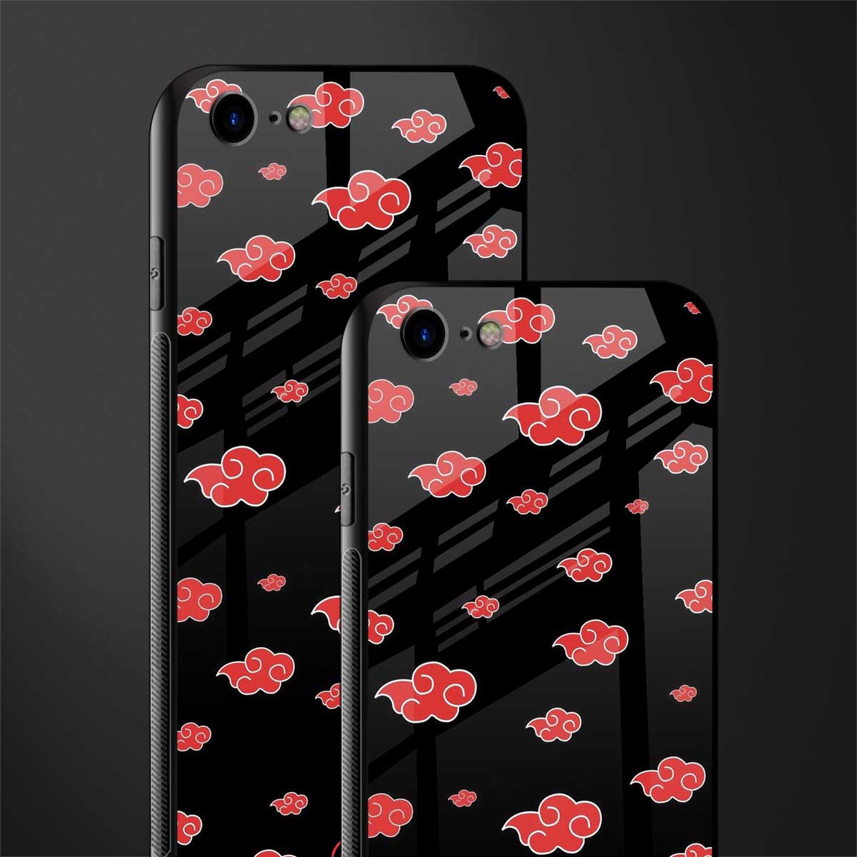 akatsuki naruto anime glass case for iphone se 2020 image-2
