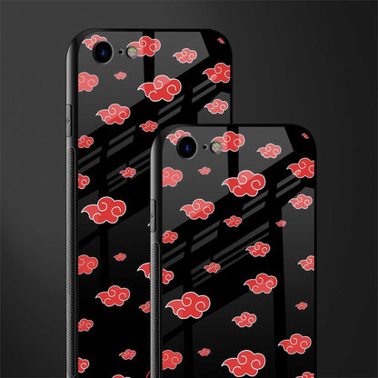 akatsuki naruto anime glass case for iphone se 2020 image-2