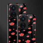 akatsuki naruto anime back phone cover | glass case for vivo t1 44w 4g