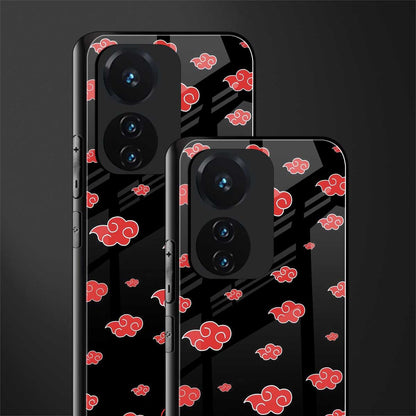 akatsuki naruto anime back phone cover | glass case for vivo t1 44w 4g