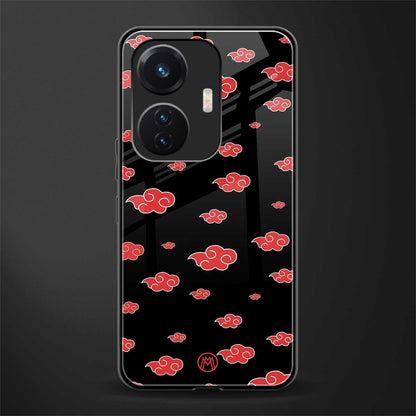 akatsuki naruto anime back phone cover | glass case for vivo t1 44w 4g