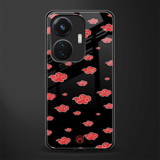 akatsuki naruto anime back phone cover | glass case for vivo t1 44w 4g