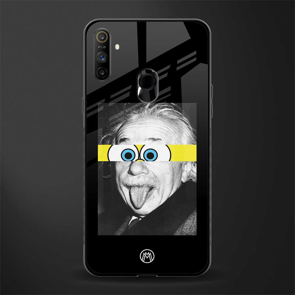 albert einstein spongebob squarepants glass case for realme narzo 10a image