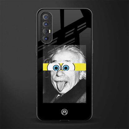 albert einstein spongebob squarepants glass case for oppo reno 3 pro image