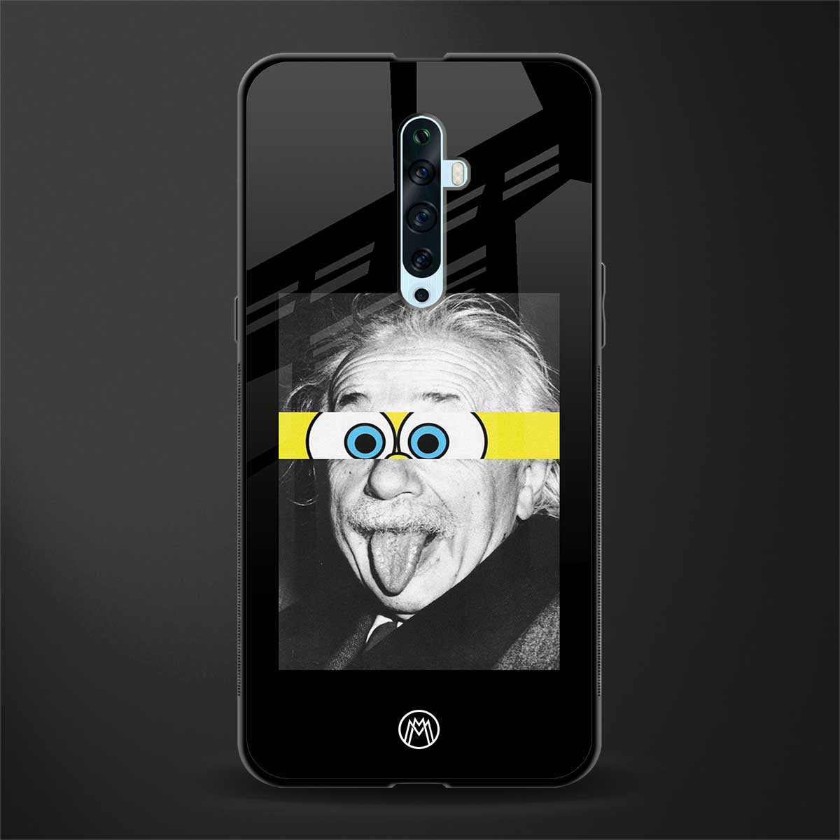 albert einstein spongebob squarepants glass case for oppo reno 2z image