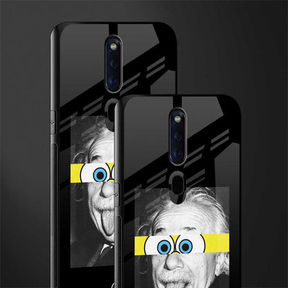 albert einstein spongebob squarepants glass case for oppo f11 pro image-2