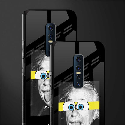 albert einstein spongebob squarepants glass case for vivo v17 pro image-2
