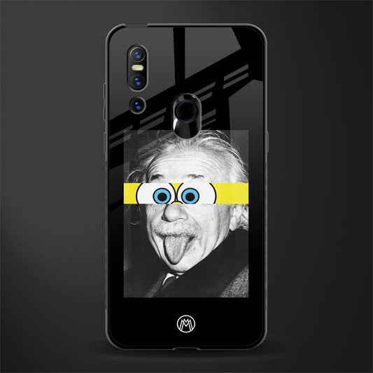 albert einstein spongebob squarepants glass case for vivo v15 image