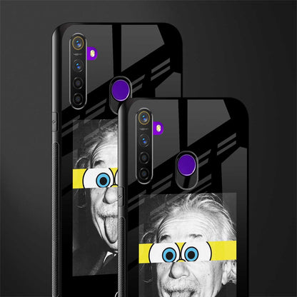 albert einstein spongebob squarepants glass case for realme 5s image-2