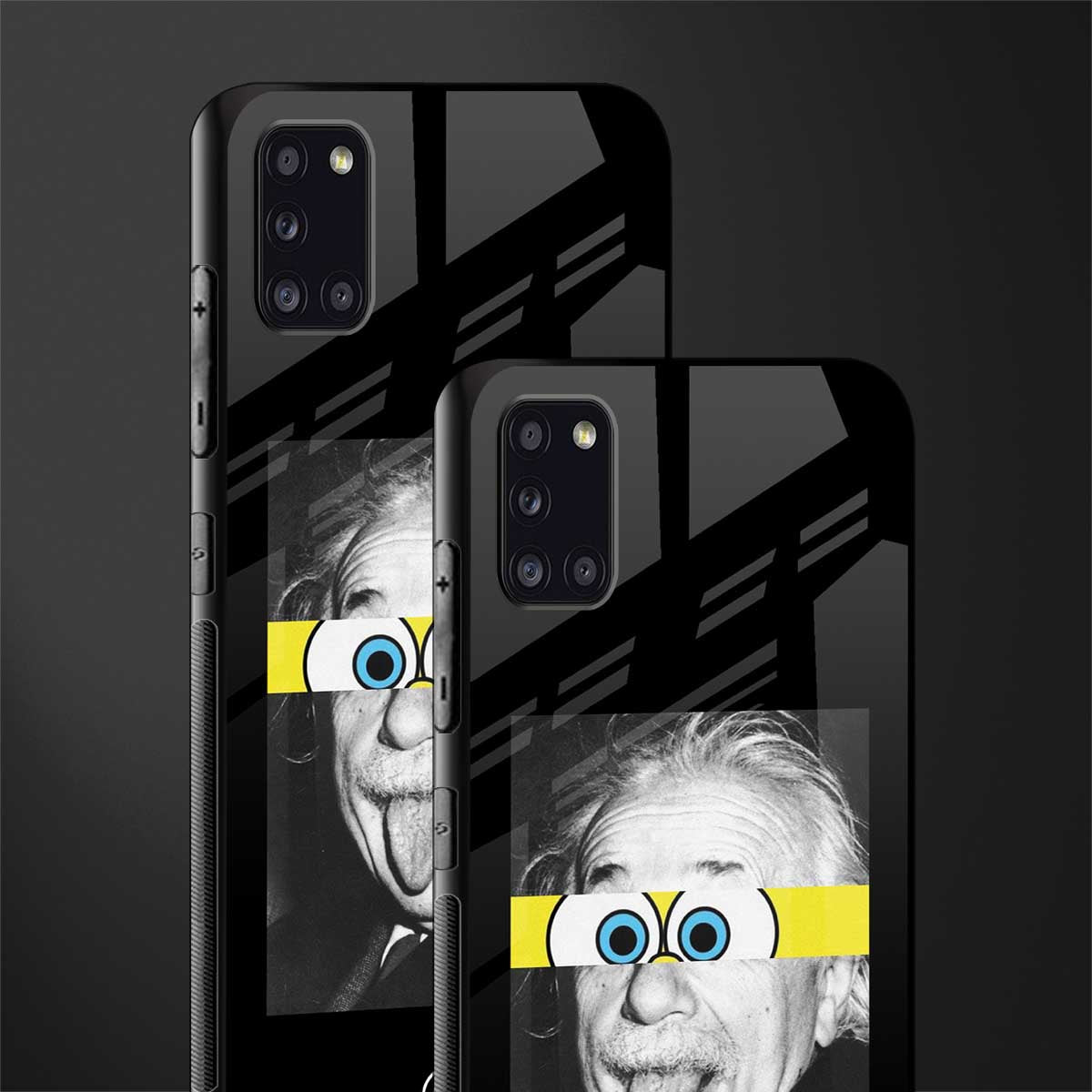 albert einstein spongebob squarepants glass case for samsung galaxy a31 image-2
