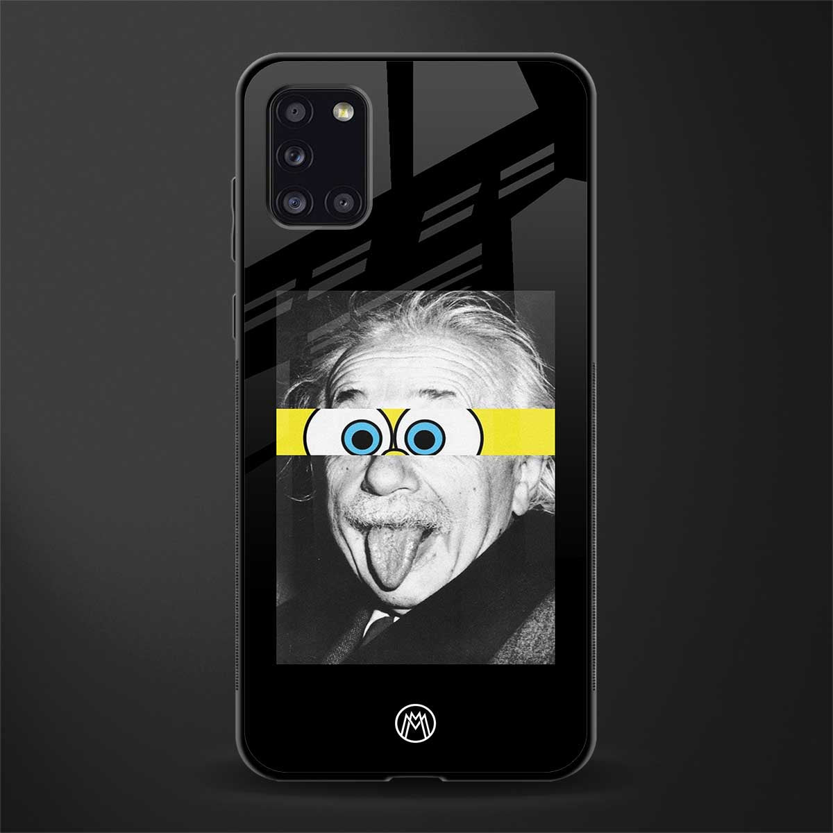 albert einstein spongebob squarepants glass case for samsung galaxy a31 image