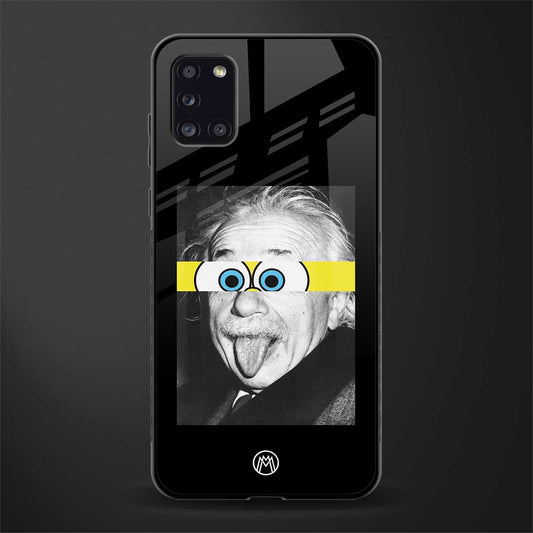 albert einstein spongebob squarepants glass case for samsung galaxy a31 image