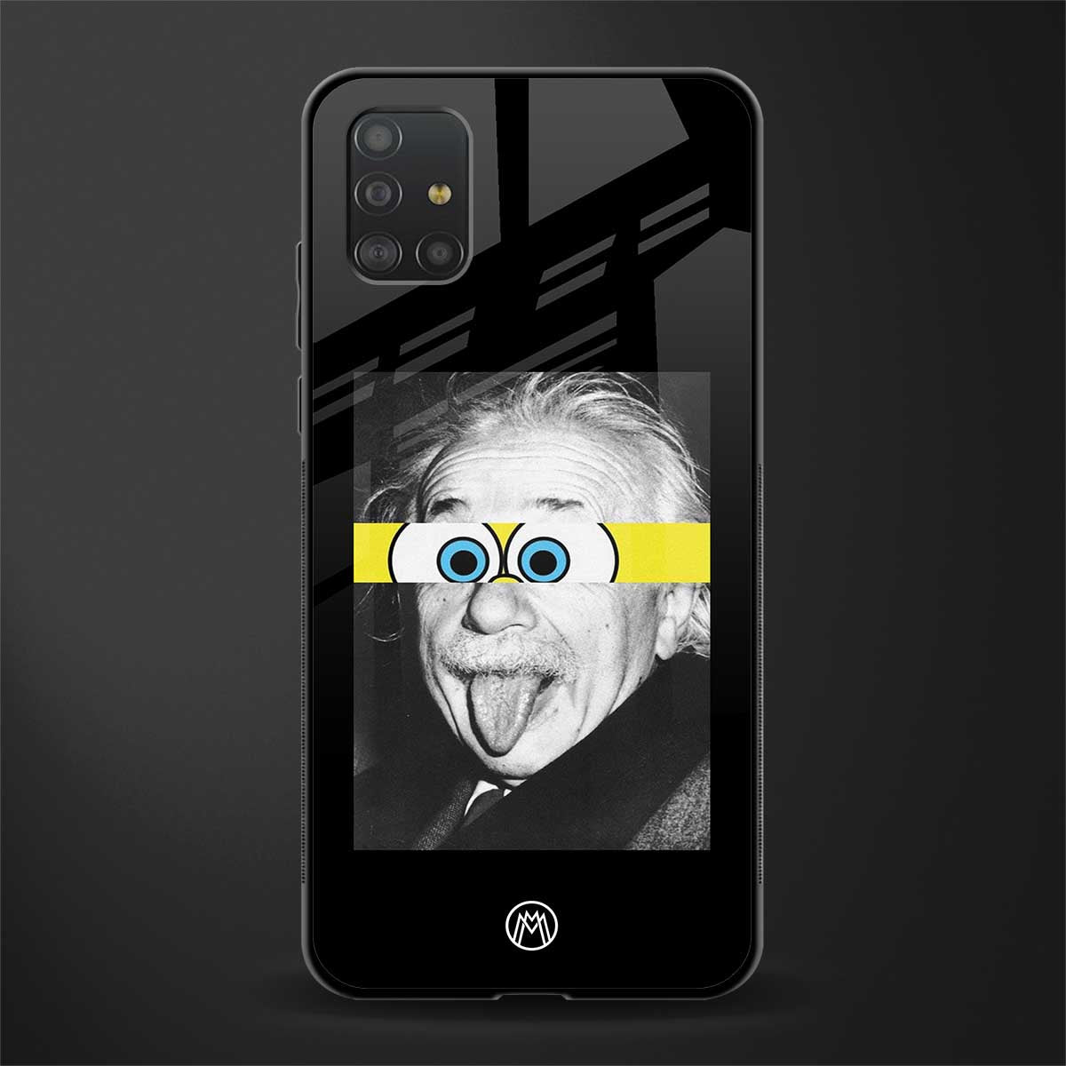albert einstein spongebob squarepants glass case for samsung galaxy a51 image