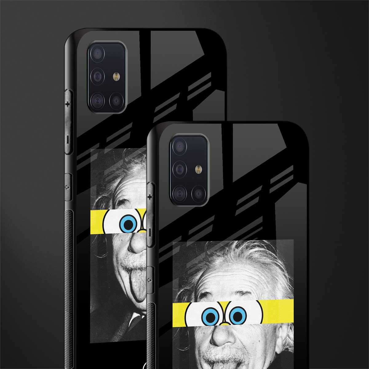 albert einstein spongebob squarepants glass case for samsung galaxy a71 image-2
