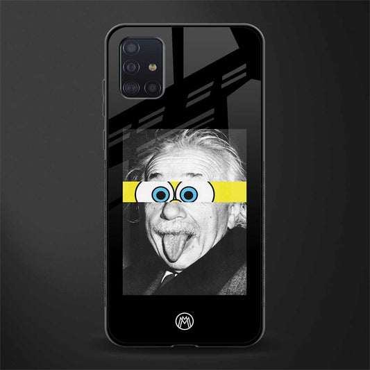 albert einstein spongebob squarepants glass case for samsung galaxy a71 image