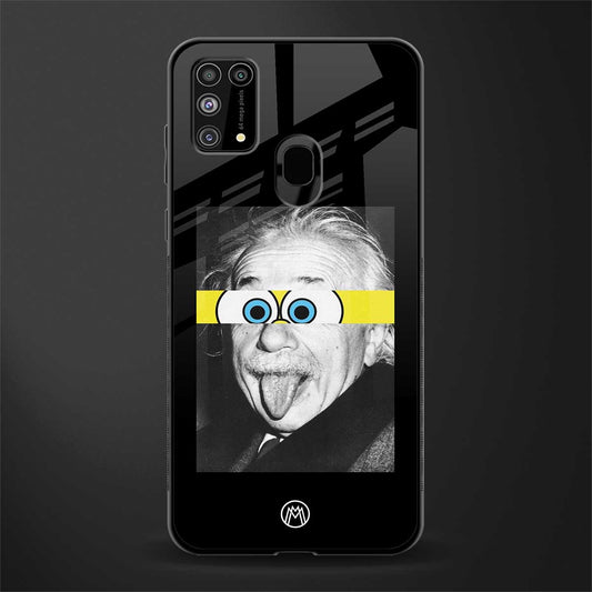 albert einstein spongebob squarepants glass case for samsung galaxy f41 image