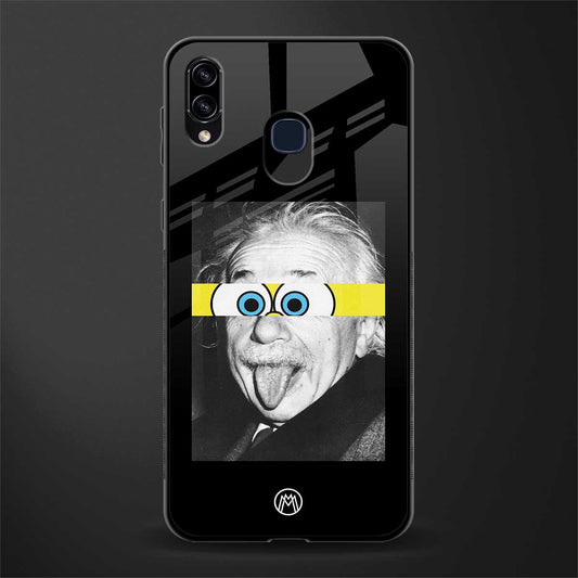 albert einstein spongebob squarepants glass case for samsung galaxy a30 image