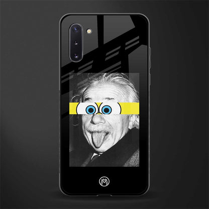 albert einstein spongebob squarepants glass case for samsung galaxy note 10 image