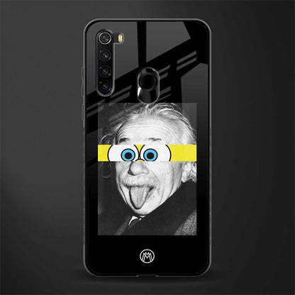 albert einstein spongebob squarepants glass case for redmi note 8 image