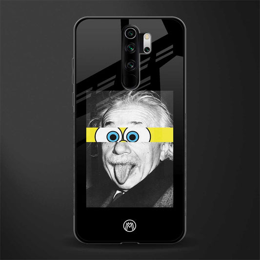 albert einstein spongebob squarepants glass case for redmi note 8 pro image