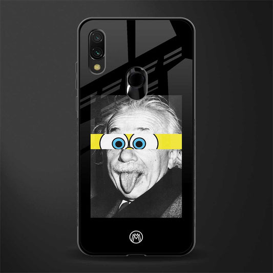 albert einstein spongebob squarepants glass case for redmi note 7 image