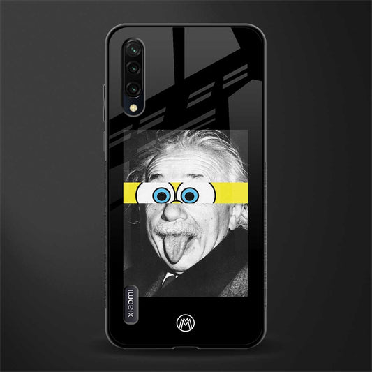 albert einstein spongebob squarepants glass case for mi a3 redmi a3 image