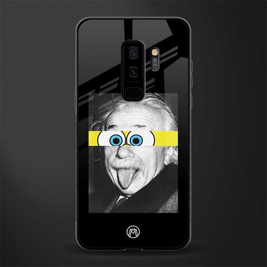 albert einstein spongebob squarepants glass case for samsung galaxy s9 plus image