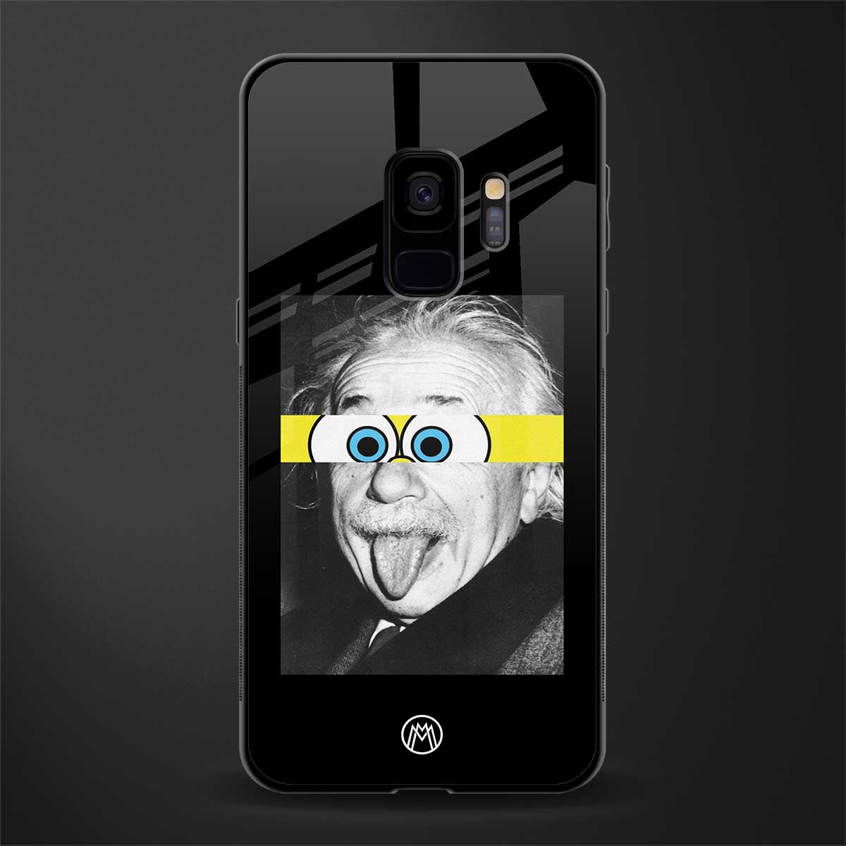 albert einstein spongebob squarepants glass case for samsung galaxy s9 image