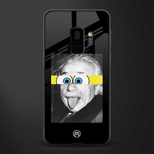 albert einstein spongebob squarepants glass case for samsung galaxy s9 image