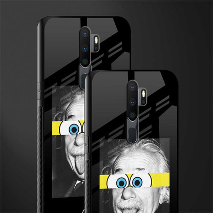 albert einstein spongebob squarepants glass case for oppo a5 2020 image-2