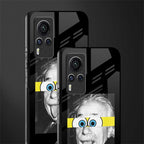 albert einstein spongebob squarepants glass case for vivo x60 pro image-2